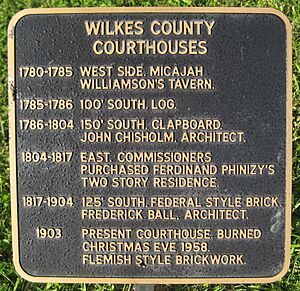 Wilkes County, Georgia Courthouses Plaque
