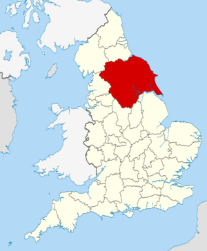 Yorkshire UK locator map