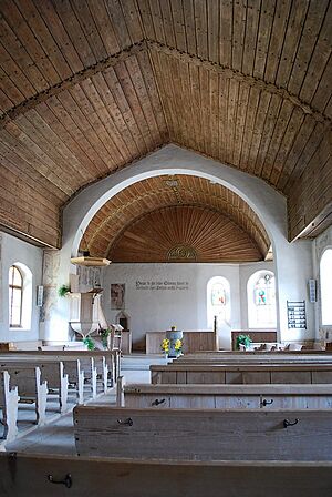 Zweisimmen Eglise nef canton de Berne Suisse