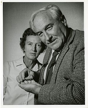 (left to right) Mary Douglas Nicol Leakey (1913-1996) and her husband Louis Seymour Bazett Leakey (1903-1972).jpg