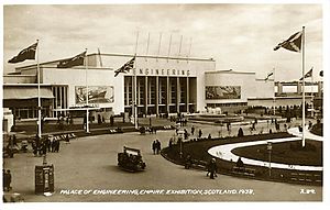 1938 Empire Exhibition close up of the Palace of Engineering