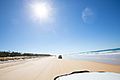 4x4 Truck driving at Fraser Island Australia
