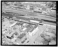 Aerial view of station - Erie Railway, Elmira Station, Railroad Avenue, Elmira, Chemung County, NY HAER NY,8-ELM,2A-1