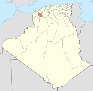 Map of Algeria highlighting Saïda