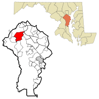 Location of Severn, Maryland