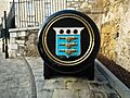 Badge of the Royal Army Ordnance Corps on a RML 10 inch 18 ton gun in Gibraltar