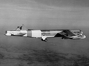 Boeing B-52 with no vertical stabilizer