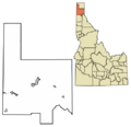 Bonner County Idaho Incorporated and Unincorporated areas Kootenai Highlighted 1644200