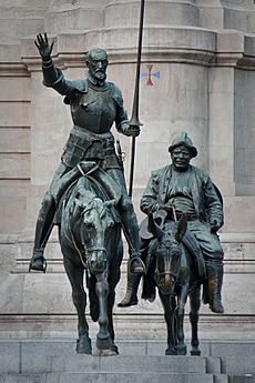 Bronze statues of Don Quixote and Sancho Panza