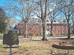 Building of the Georgia School for the Deaf, Fannin Hall, built in 1846, as a field hospital for Civil War soldiers during American Civil War