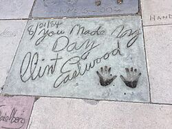Clint Eastwood signature at Hollywood Blvd