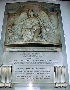 Colwich, Staffordshire - St Michael and All Angels Church - Viscount Anson memorial