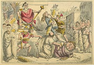 Comic History of Rome Table 02 Tarquinius Superbus makes himself King