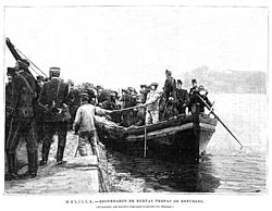 Desembarco de nuevas tropas de refuerzo, Melilla