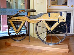 Draisine or Laufmaschine, around 1820. Archetype of the Bicycle. Pic 01