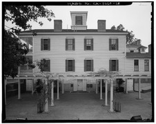 EAST ELEVATION AND PATIO - General Phineas Banning Residence, 401 East M Street, Wilmington, Los Angeles County, CA HABS CAL,19-WILM,2-18