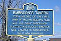 Emerson's Tavern NY marker