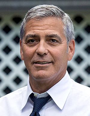 A headshot of Clooney at the White House in 2016
