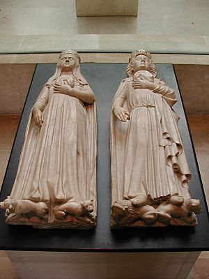Gisants de Charles IV le Bel et Jeanne d'Évreux, RF 1436 & RF 1437 (018)