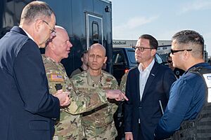 Governor Josh Shapiro observes members of the Pennsylvania National Guard’s 3rd Weapons of Mass Destruction Civil Support Team