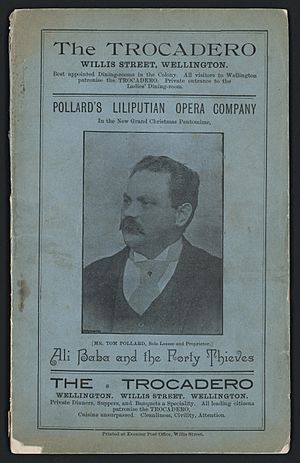 Grand Opera House (Wellington) -Pollard's Liliputian Opera Company in the new grand Christmas pantomime, "Ali Baba and the Forty Thieves". Mr Tom Pollard, sole lessee and proprietor. (Programme front (21017382764)