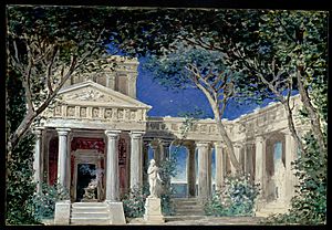 Il tempio di Venere, bozzetto di Riccardo Fontana per Ero e Leandro (1879) - Archivio Storico Ricordi ICON007902