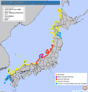 JMA Tsunami Warnings 1 January 2024 en