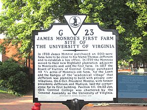 James Monroe marker at Univ. of VA IMG 4248