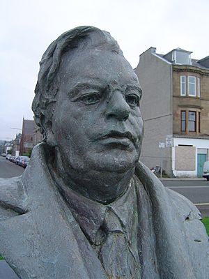 John Logie Baird bust on the West Esplanade