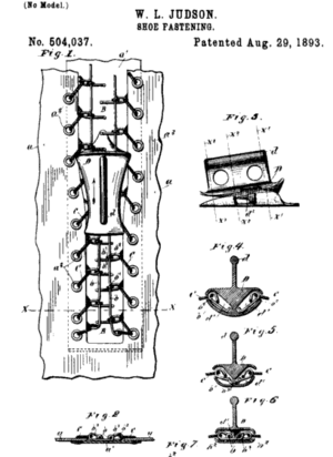 Judson improved shoe fastening 1893