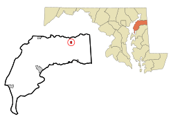 Location of Galena, Maryland