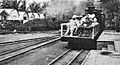 King Albert on one of the first trains of the Belgian Congo
