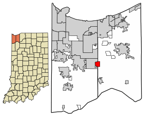 Location in Lake County and Porter County, Indiana