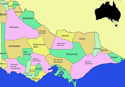 Map Victoria Aboriginal tribes (colourmap)