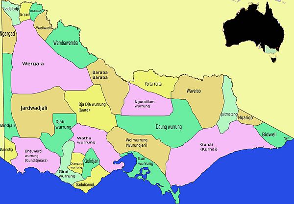 Map Victoria Aboriginal tribes (colourmap)