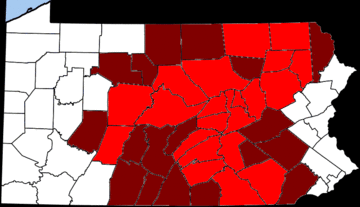 Map of PA Susquehanna Valley