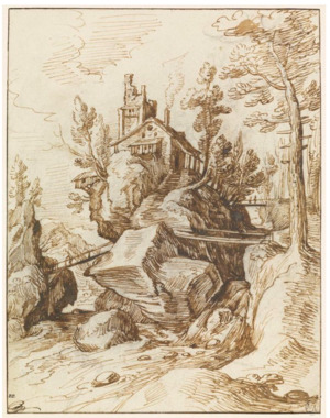 Matthijs Bril - Dwelling on top of a rock in the middle of a riverf