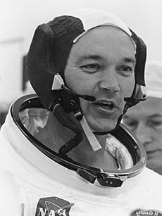 Michael Collins suiting up Apollo 11