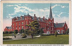 Mother House and Relic Chapel of the Sisters of the Precious Blood, Maria Stein, Ohio (1923 Postcard)