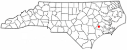 Location of Vanceboro, North Carolina