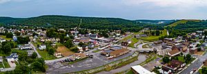 Aerial Photo of Downtown Nanty Glo, Pennsylvania, USA