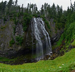 Narada Falls, Mount Rainier National Park, equirectangular panorama 02.jpg