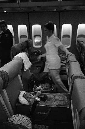 Nurses and Vietnamese Refugee Children on an Operation Babylift Flight Upon its Arrival at San Francisco International Airport - NARA - 23869151