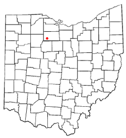 Location of New Riegel, Ohio