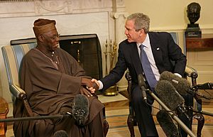 Olusegun Obasanjo with George Bush March 29, 2006