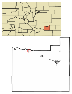 Location of Manzanola in Otero County, Colorado.