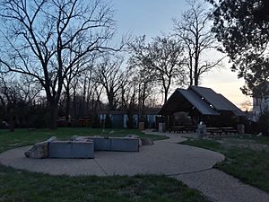 Overview of park on Tinner Hill at dusk
