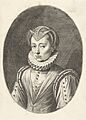 Portret van Renata van Lotharingen, hertogin van Beieren, Johann Sadeler (I), 1588 - 1595