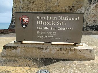 Puerto Rico — San Juan — Castillo San Cristóbal (sign)