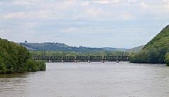 Railroad bridge over the Susquehanna River north of Catawissa